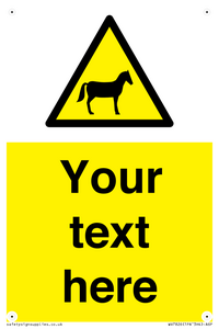 Custom warning horses